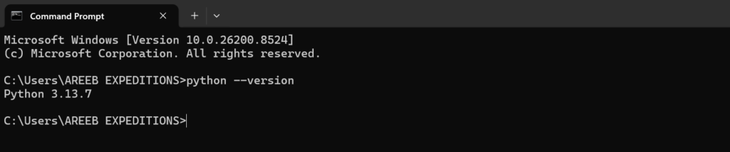 python version